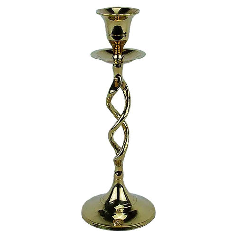 Castiçal de Metal Dourado - 20x7cm - 27140