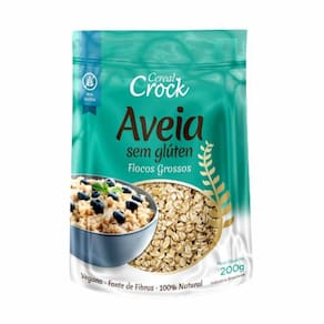 Kit 6X: Aveia Em Flocos Grossos Sem Glúten Leve Crock 200G