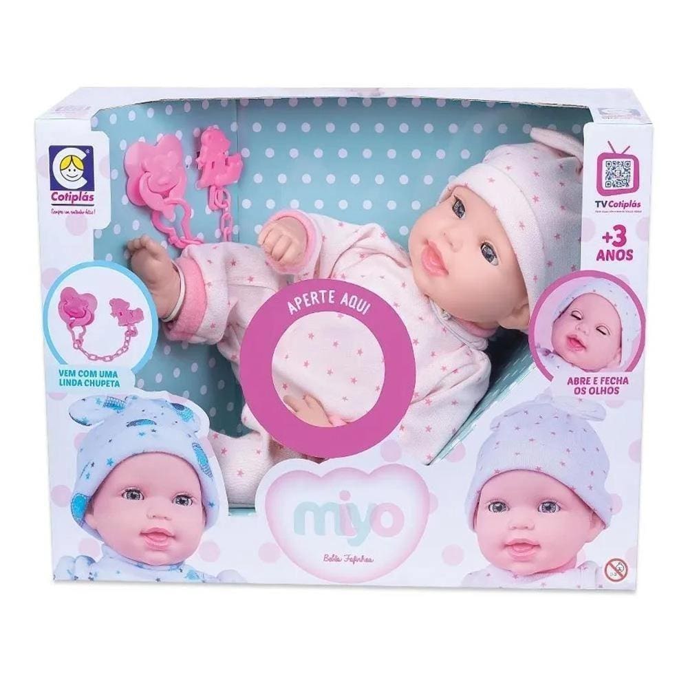 Boneca Miyo Menina Com Sons De Bebê 2391 Cotiplas
