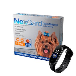 Nexgard Antipulgas e Carrapatos Cães de 2 á 4kg C/3 comprimidos + Surpresa