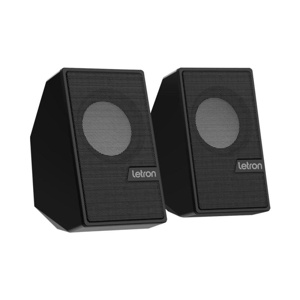 Caixa De Som Usb Letron Office Cyber Estereo Alto Falante Au
