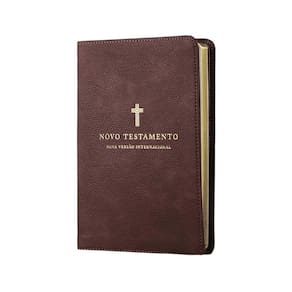 Novo Testamento, NVI, Couro Soft, Cruz Marrom, Leitura Perfeita
