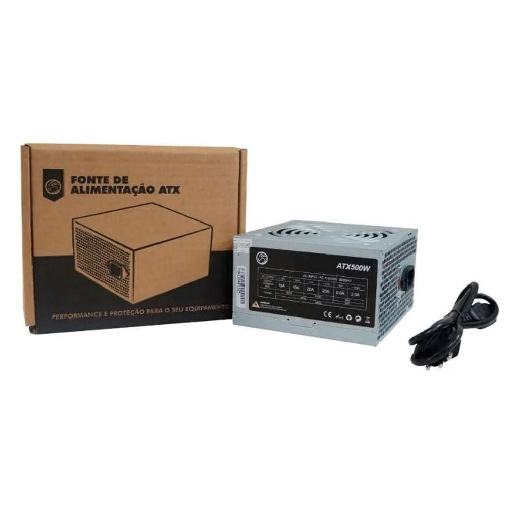 Fonte Gamer Tronos, 500W, Atx 24 Pinos, Com Cabo - TRS/5350-M SILVER