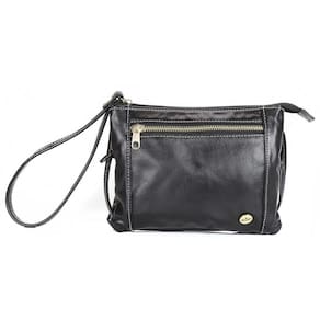 Bolsa Lateral Sophia Couro Preta 15x21x5cm - Alta Qualidade