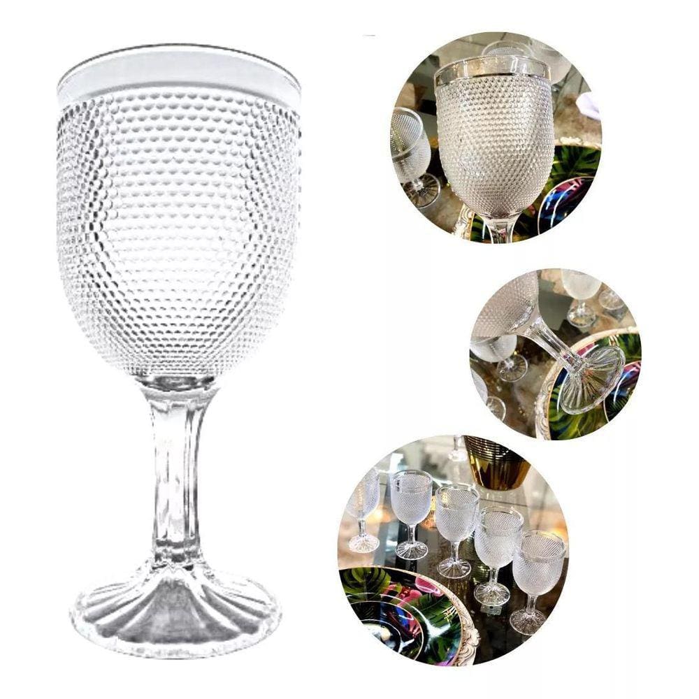 Jogo de Copos Água Suco Vidro Taças 300ml - 6 Peças Incolor