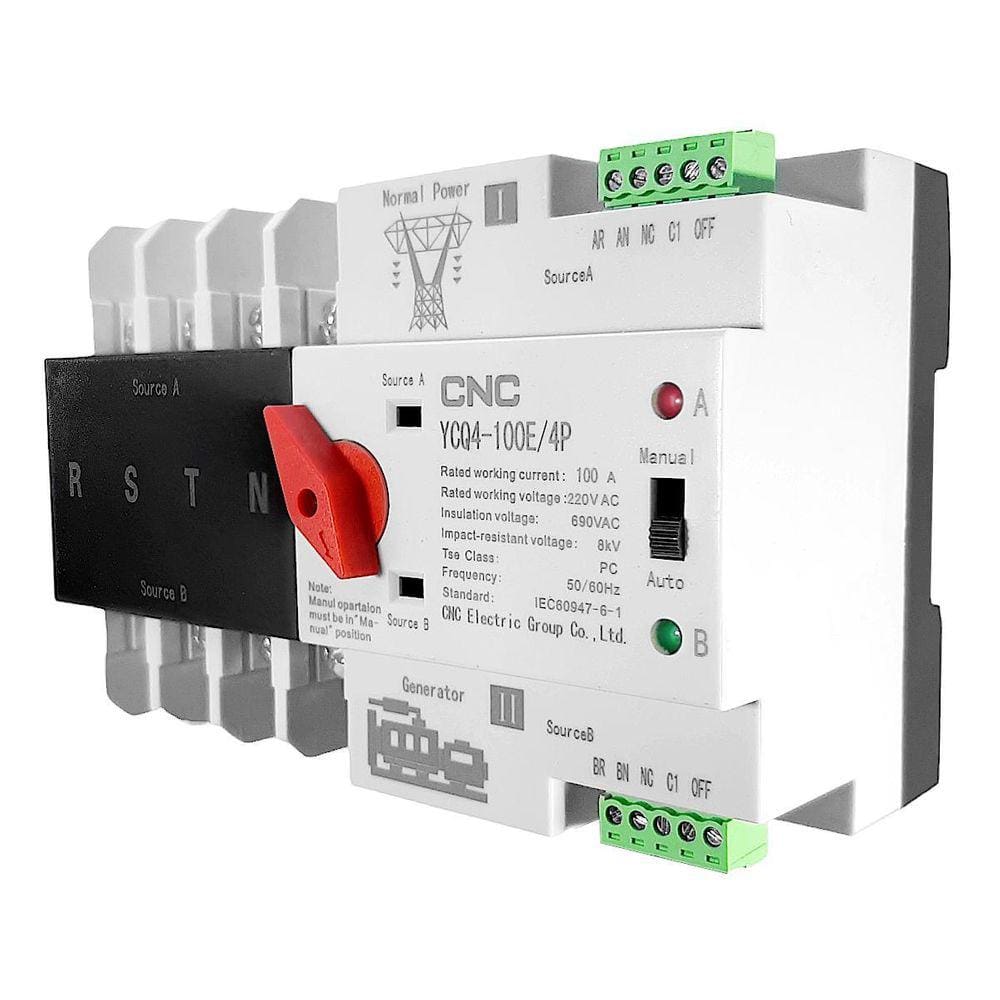 Chave de Transferência Automática YCQ4-100E 4P 100A