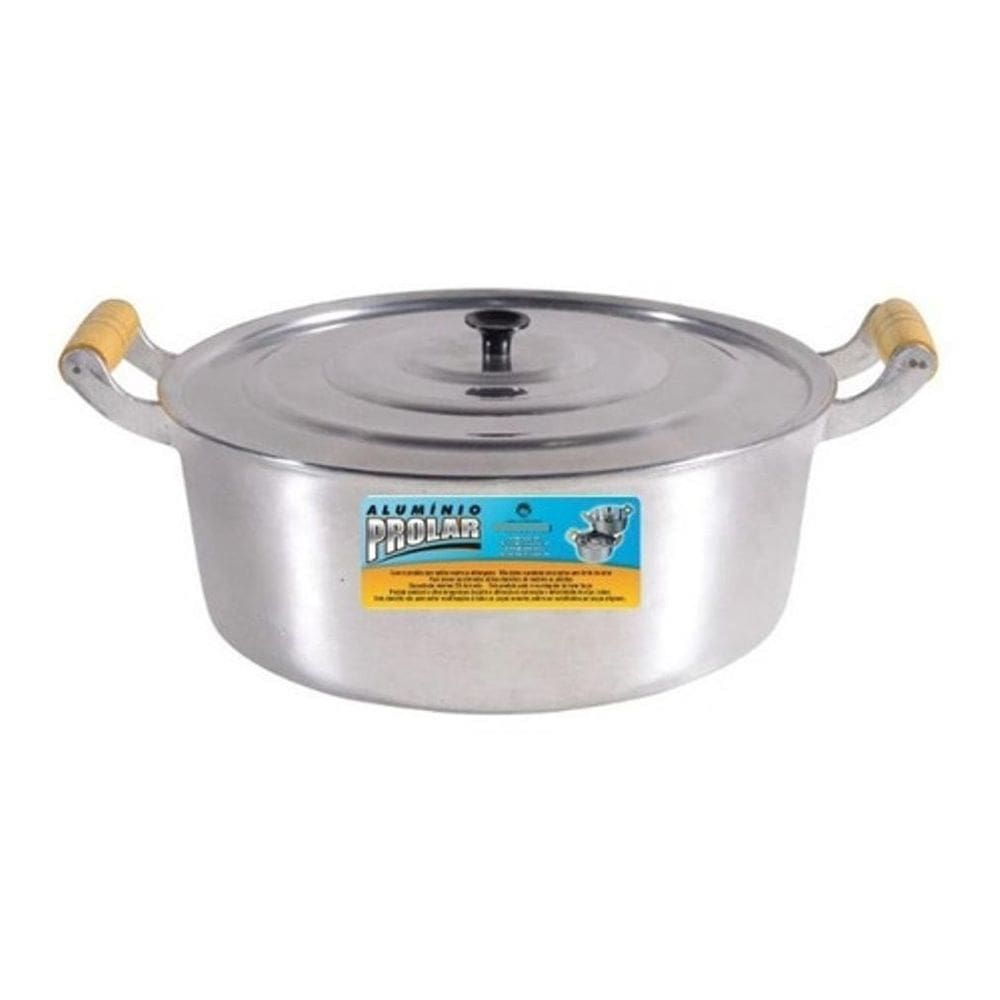 Panela Alumínio Batido 10L - 34cm - 6mm - Prolar