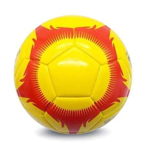 Mini Bola De Futebol Amarela Tamanho Pequeno Sintética