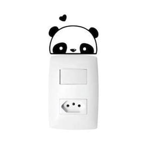 Adesivo Interruptor Panda Mod07 em Vinil - Superfícies Lisas