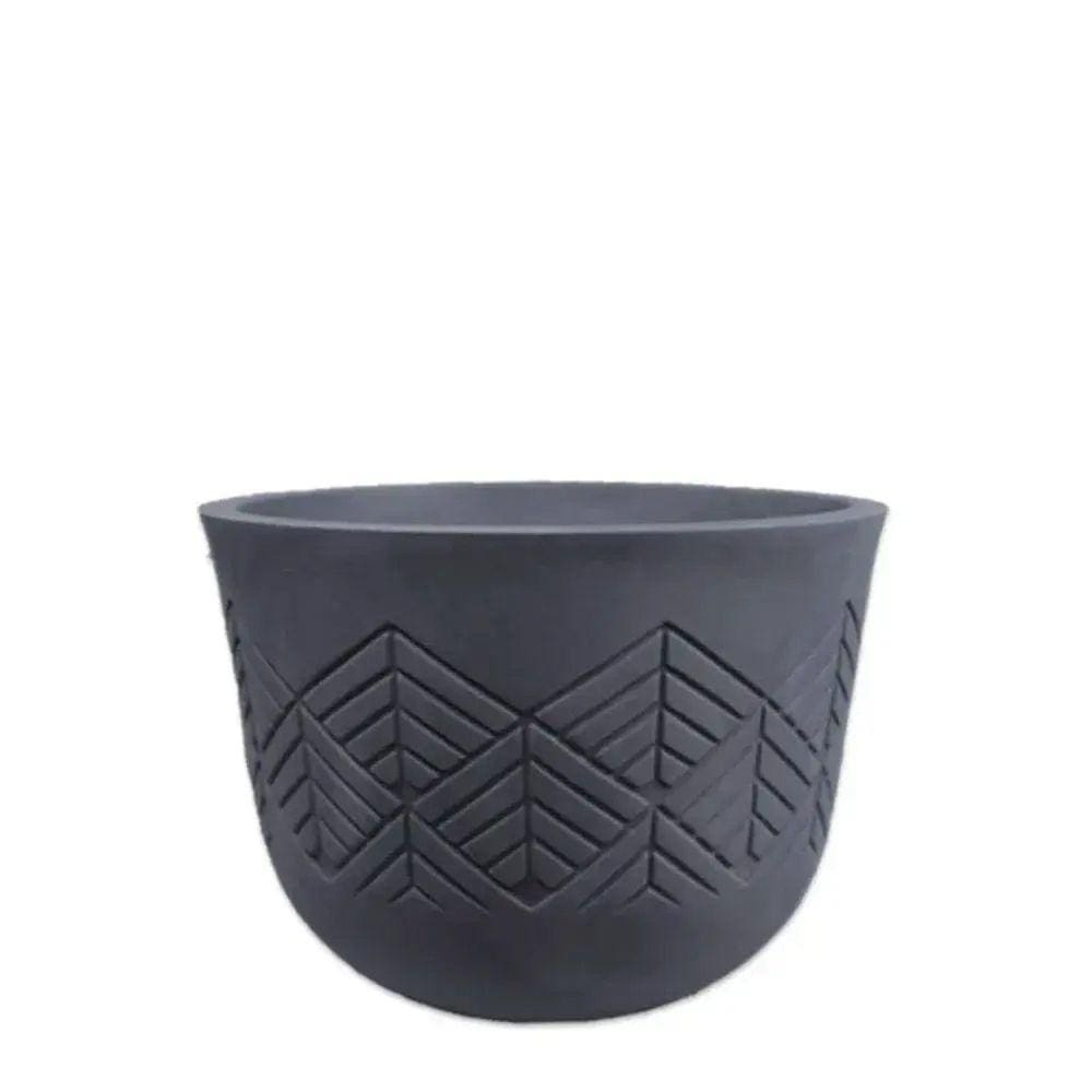 Vaso Tribo Redondo 33 Japi Preto Ardosia