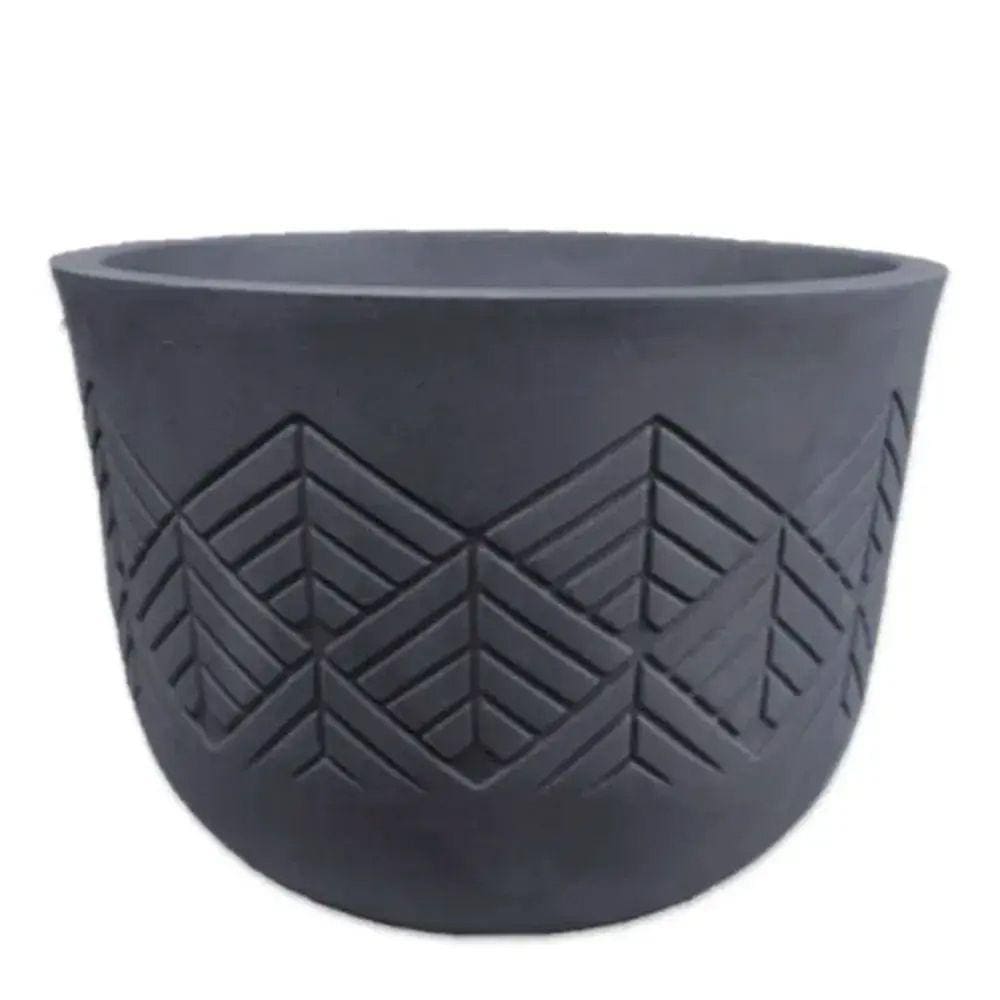 Vaso Tribo Redondo 52 Japi Preto Ardosia