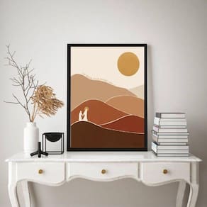 Quadro Decorativo 24x18cm - Moldura Madeira Preta