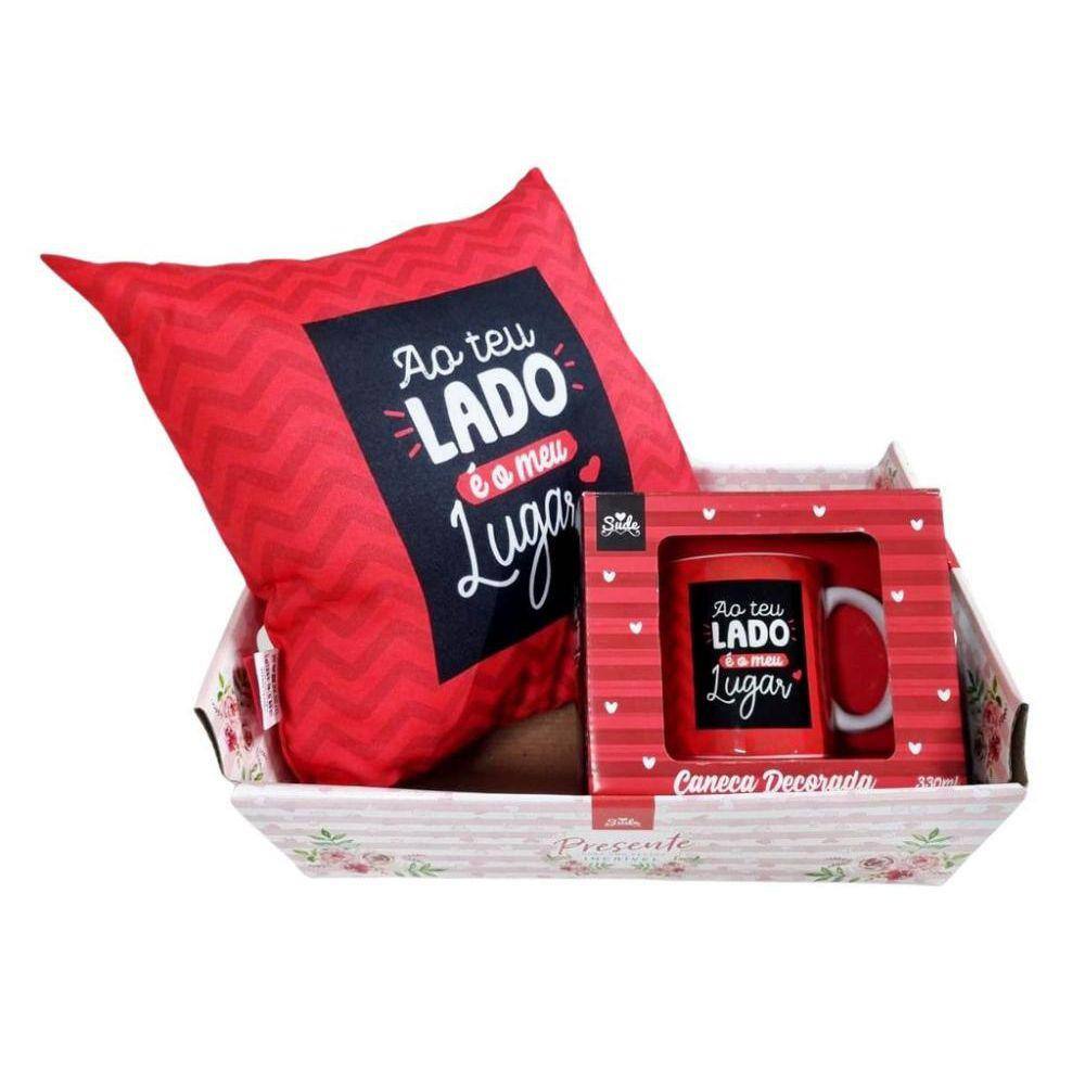 Cesta de Presente Ao Teu Lado É o Meu Lugar 2 Pçs