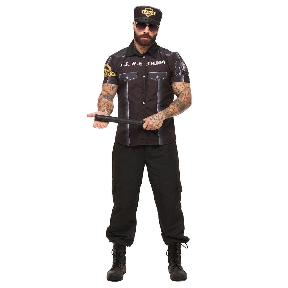 Fantasia Policial Masculina Adulto + Acessórios - Cosplay