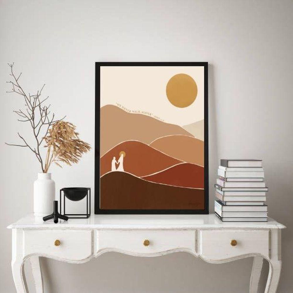 Quadro Decorativo 33x24cm com Vidro - Moldura Preta