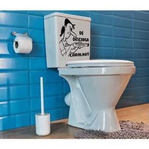 Adesivo de Vaso Sanitário de Descarga Mod01 Vinil Adesivo