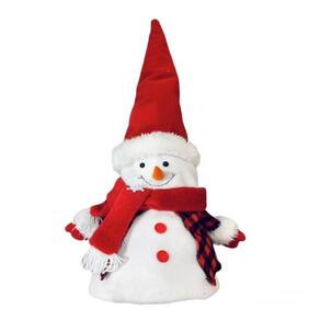 Boneco De Neve 80cm Decorativo Com Cachecol e Gorro de Natal