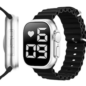 Relógio Feminino Orizom LED Ultra Prata | Pulseira Silicone | Caixa Premium
