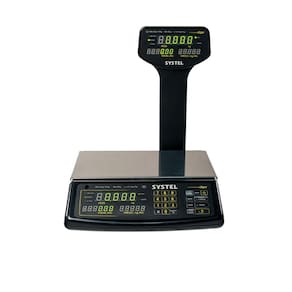Balança Systel Clipse com Torre Preta 30kg - Bateria
