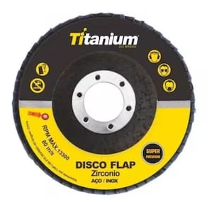Disco Flap Power Curco Zirconio 4.1/2 Gr 060 Titanium - 05793