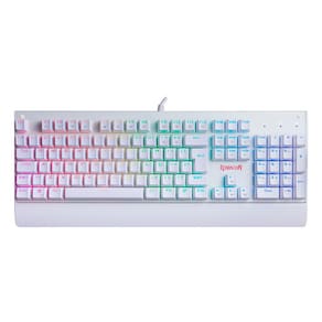 Teclado Mecânico Redragon Kala Lunar White - ABNT2 - RGB Chroma - Switch Vermelho - K557W-RGB RED