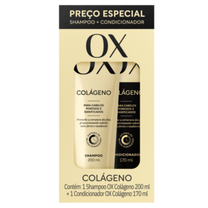 Kit Sampoo 200ml + Condicionador 170ml Ox Colágeno