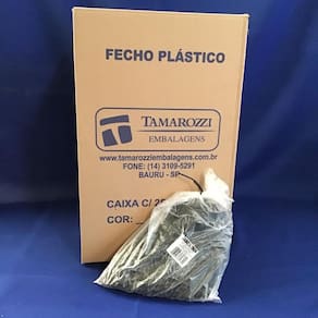 Amarrilho / Lacre / Fecho / Arame - 14 Cm. Preto - 500 Un.