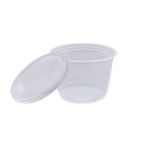 Pote 100 Ml + Tampa Com 2000 Descartável P/ Molho Sobremesa