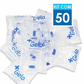 Gelo Gel Artificial Flexível +Gelo 65g | Kit com 50 unidades
