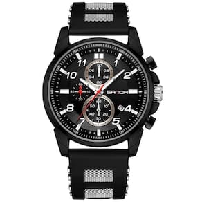 Relógios De Pulso Masculino Pulseira Silicone Design Classico Preto