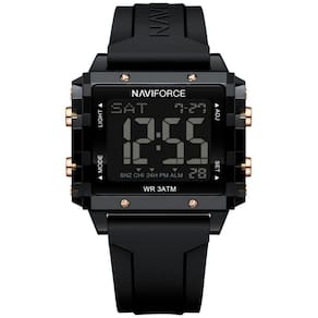 Relógio Esportivo Feminino Quadrado Digital Pulseira De Silicone Preto
