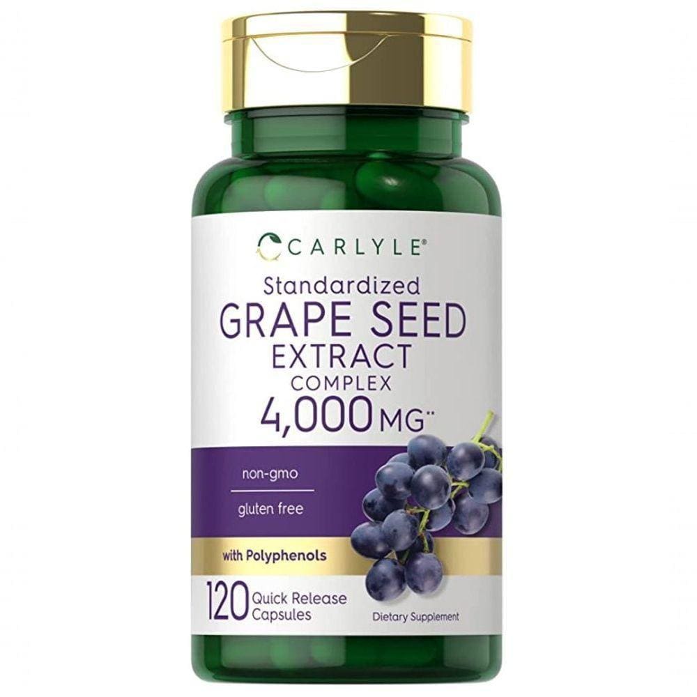 Grape Seed Extract, 4.000mg, 120 Cápsulas, Carlyle