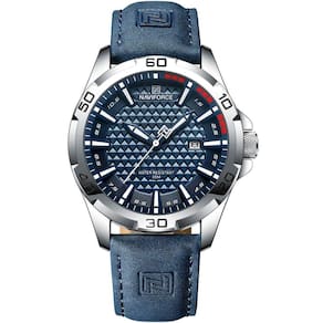 Relógio Masculino Pulseira De Couro Quarzto Azul