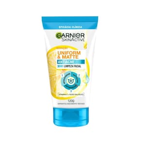 Gel De Limpeza Facial 3 em 1 Garnier Uniform & Matte Antiacne 120g