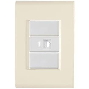 Cj Tomada Rj45 Rj 45 Ethernet Liz Bege Tramontina Completo Pronto Tramontina