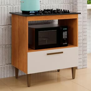 Balcão Cooktop Eliz 1 Porta 4 Bocas Kaiki Móveis