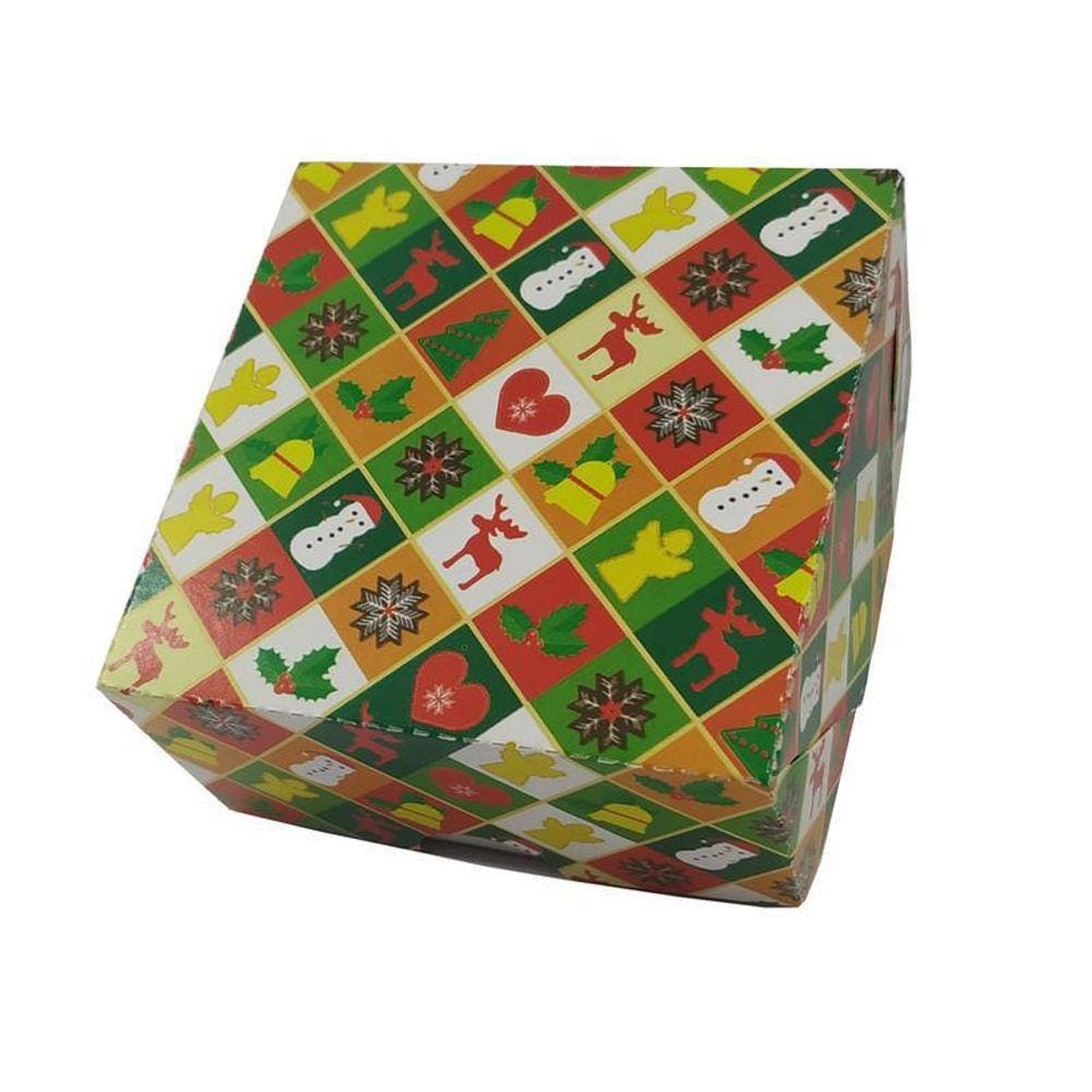 Caixa De Natal 4 Brigadeiros - Modelo 2 - Kit 25 Unidades