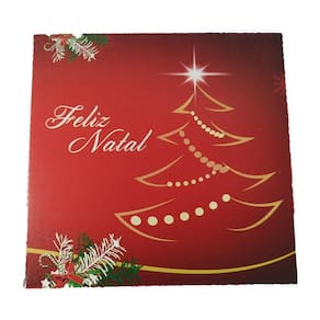 Caixa De Natal 9 Brigadeiros - Modelo 5 - Kit 25 Unidades