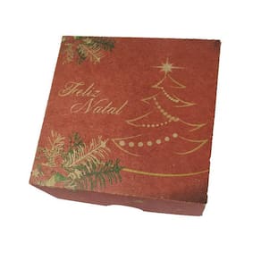 Caixa De Natal 4 Brigadeiros - Modelo 10 - Kit 25 Unidades