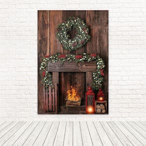 Painel Retangular Tecido 3D Natal 1,50X2,20 Frt-5351