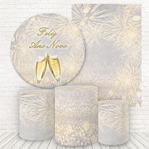 Kit 2 Painéis E Capas 3D Sublimado Ano Novo Fkpc-243
