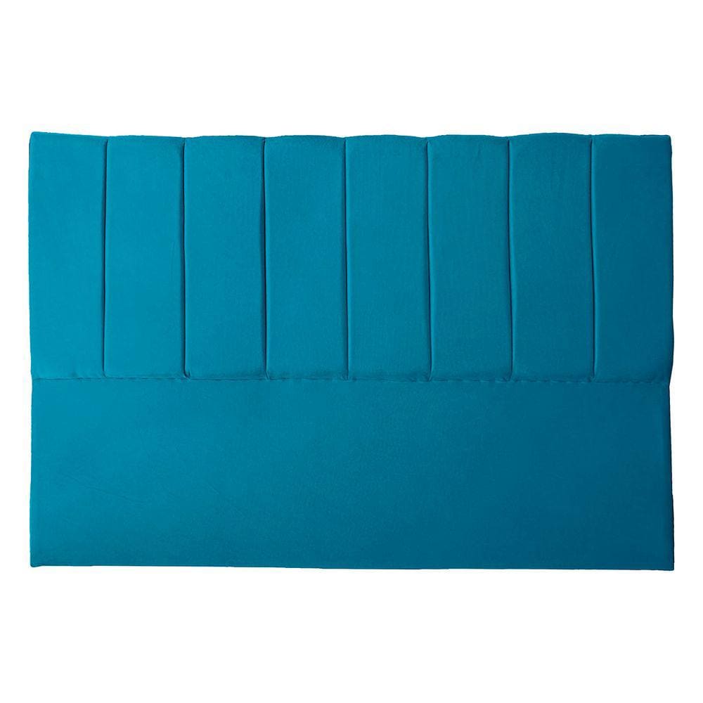 Cabeceira Casal Estofada para Cama Box Dália Suede azul turqueza