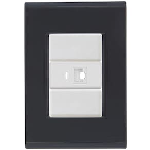 Cj Tomada Rj45 Rj 45 Ethernet Liz Grafite Tramontina Completo Pronto Tramontina