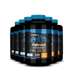 Kit 6X Omega 3 Fish Oil Meg 3 240 Cps Hf Suplementos