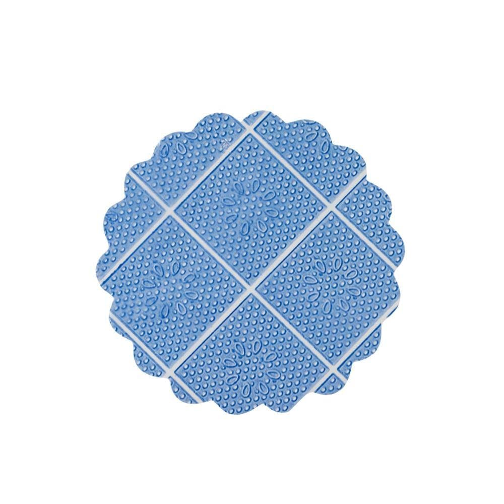 Tapetinhos Azul Fundo Rendado Para Doces 7 Cm. C/ 100 Un.
