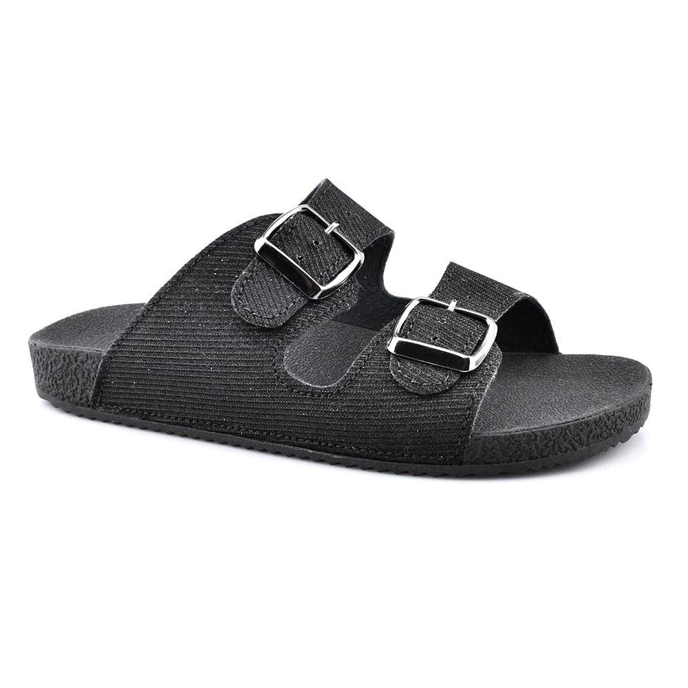 Tamanco Birken Sandalia Glitter Glam Preto Godiva Fivela Onix 324075