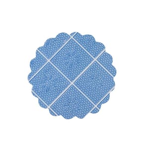 Tapetinhos Azul Fundo Rendado Para Doces 9 Cm. C/ 500 Un.