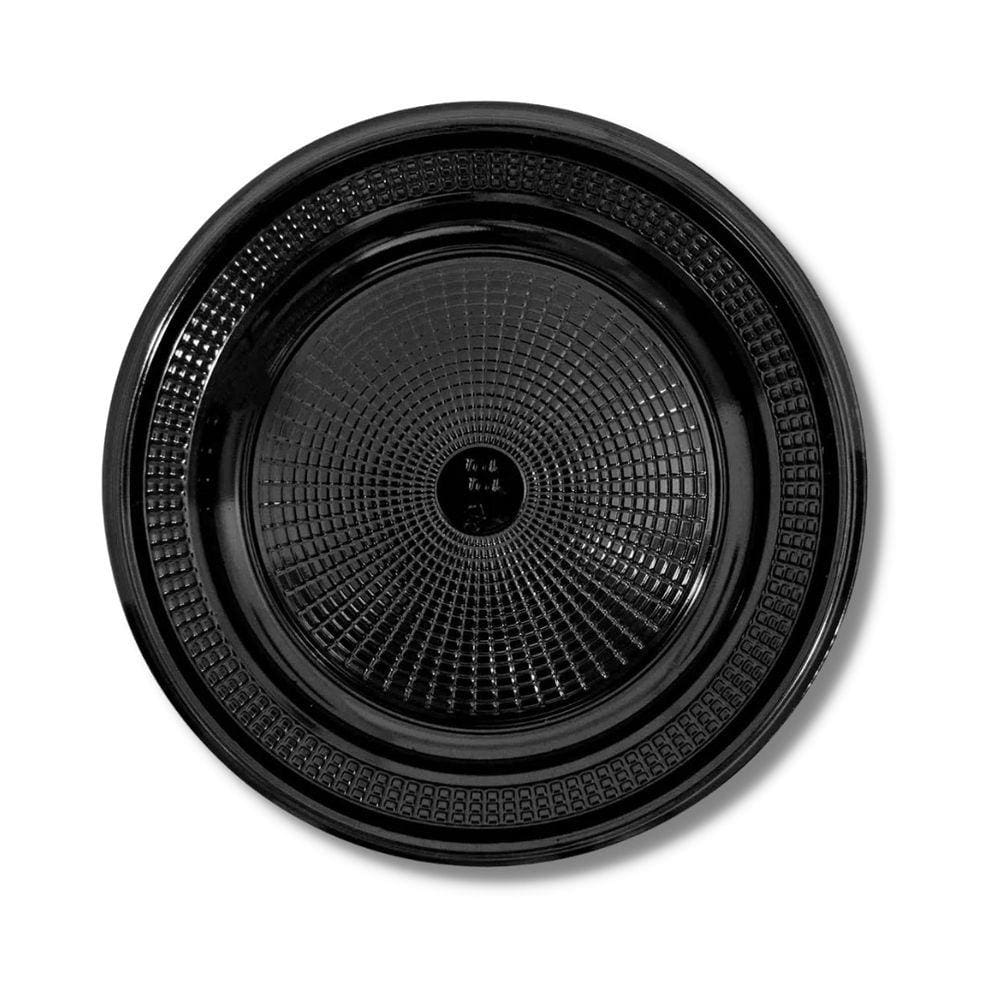 Prato  Descartavel (15 Cm.) Preto  C/ 10