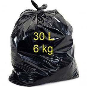 100 Sacos Para Lixo Preto Reforçado 30 Litros