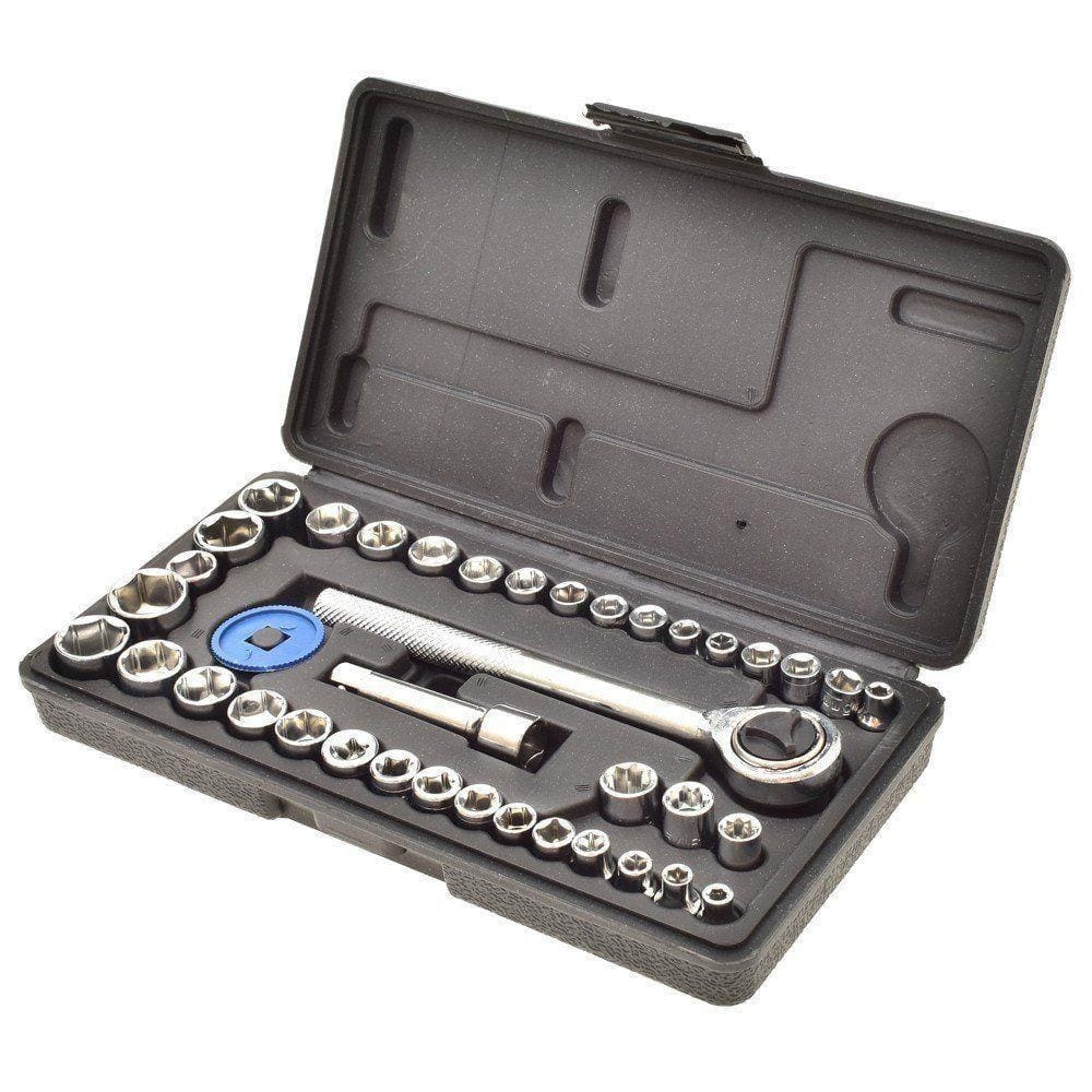 Jogo Chave Catraca Reversível Kit De Soquetes 40 Peças - Fertak